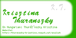 krisztina thuranszky business card